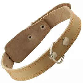 Ошейник Gamma кожаный c кольцом для собак (25 х 560 мм, В заказе будет случайный цвет)