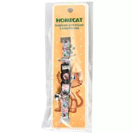 Ошейник Homecat Цветы с бубенчиком для кошек (20-30 см)