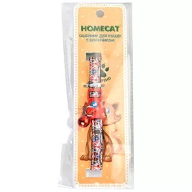 Ошейник Homecat Подводный мир с бубенчиком для кошек (20-30 см)