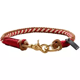 Ошейник Hunter Tinnum красный с бежевым для собак (M-L: 50 см, Красный с бежевым)