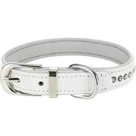 Ошейник Trixie Active Comfort белый со стразами для собак (XXS–XS: 17–21 см х 12 мм, Белый)