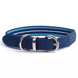 Ошейник W&amp;S Альбион комбинированная кожа для собак (M, Синий)
