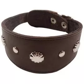 Ошейник Zooexpress Камбала однослойный коричневый фетр для собак (до 40 см, Коричневый)