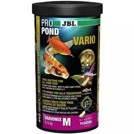 Основной корм JBL ProPond Vario M - плавающая смесь для прудовых рыб (130 г (1 л))