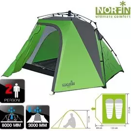 Палатка Norfin Pike 2 Nf автоматическая 2-х местная (200 х 130 х 105 см, 2)
