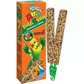 Палочки Зоомир Веселый Попугай из любимых семян для волнистых попугаев 2 шт (25 г, )