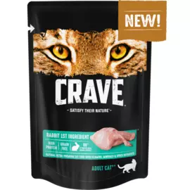 Паучи Crave с кроликом для кошек (70 г, Кролик)
