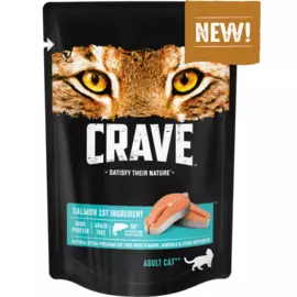 Паучи Crave с лососем для кошек (70 г, Лосось)