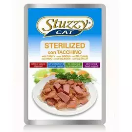 Паучи Stuzzy Bocconcini Sterilized для стерилизованных кошек и кастрированных котов (85 г, Индейка)