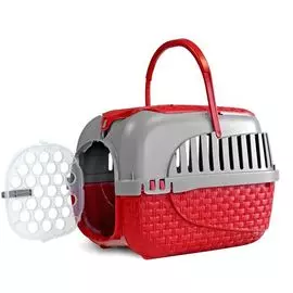Переноска Bama Pet Kennel Tour красная для животных (52 х 33 х 34 см, Красный)