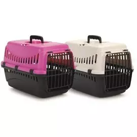Переноска Beeztees GYPSY для кошек и собак (Д 45 х Ш 26 х В 29 см, Розово-антрацитовая)