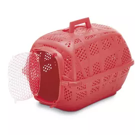 Переноска IMAC Carry Sport с пластиковой дверцей для животных (Д 48,5 х Ш 34 х В 32 см, Клубничный)