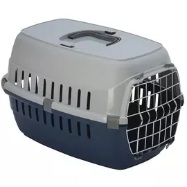 Переноска Moderna Roadrunner синяя c металлической дверью для кошек и собак (48,5 x 32,3 x 30,1 см, Синий)