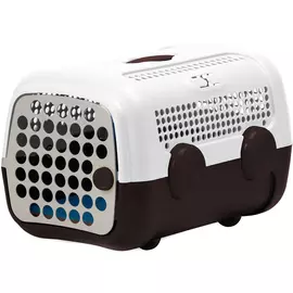 Переноска United Pets A.U.T.O. коричневая с белым для животных (51 х 37 х 33 см, Коричневый с белым)