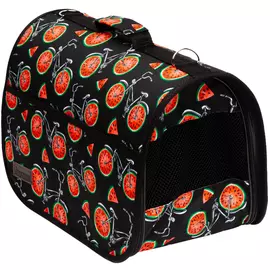 Переноска Зоогурман Сочный Арбуз для кошек и собак мелких пород (44 x 25 x 28 см, Сочный арбуз)