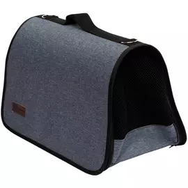 Переноска Зоогурман Trendy серая для кошек и собак мелких пород (44 x 25 x 28 см, Серый)