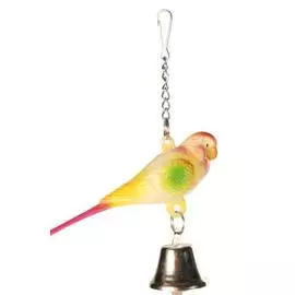Пластиковый попугай Trixie с колокольчиком