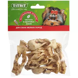 Плетенки из кожи TiTBiT в мягкой упаковке для собак (35 г)