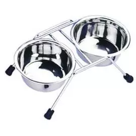 Подставка Nobby с двумя металлическими мисками для животных (2 х 350 мл,)