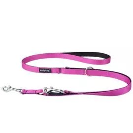 Поводок Amiplay Twist регулируемый 6 in 1 розовый для собак (S: 100-200 см x 1 см, Розовый)