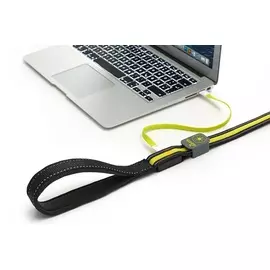 Поводок Hunter Manoa Glow LED желтый для собак (30 мм x 120 см, Желтый)