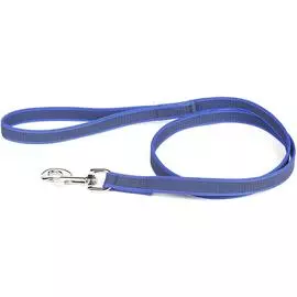 Поводок Julius-K9 Color &amp; Gray Super-grip с ручкой сине-серый для собак до 50 кг (2 x 120 см, Сине-серый)