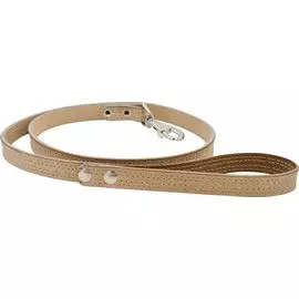 Поводок Zooexpress двухслойный бежевый для собак (14 мм х 1,2 м, Бежевый)