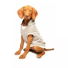 Расслабляющая толстовка Dog gone Smart Relaxing hoodie с технологией BioBliss серый с оливковым для собак (35 см, Серый и оливковый)