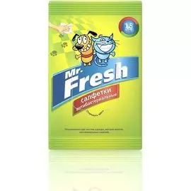 Салфетки Mr. Fresh влажные для лап (15 шт)