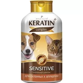 Шампунь Rolf Club Keratin+Sensitive для аллергичных кошек и собак (400 мл, )