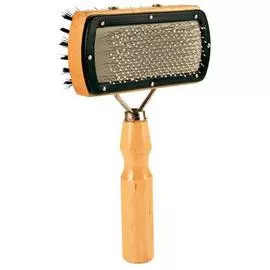 Щетка-пуходерка Trixie деревянная двусторонняя для собак