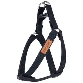 Шлейка Amiplay Cotton регулируемая черная для собак (S: 20-35(c ,d) см x 1,5 см, Черный)