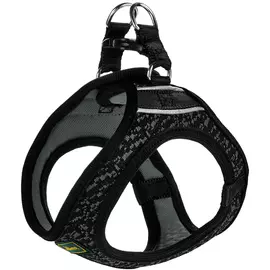 Шлейка Hunter Hilo Soft Comfort сетчатый текстиль, черная для собак (Обхват груди 33-36 см, Обхват шеи 30-35 см, Черный)
