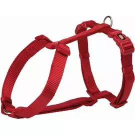Шлейка Trixie Premium H-harness красный для собак (XXS–XS: 20–32 см/10 мм, Красный)