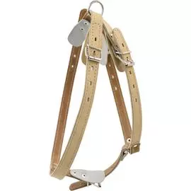 Шлейка Zooexpress двухслойная бежевая для собак (36 мм х 100 см, Бежевый)