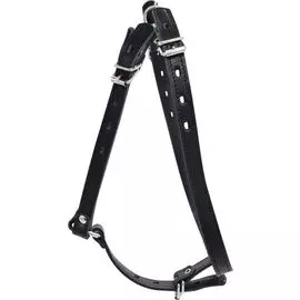 Шлейка Zooexpress двухслойная черная для собак (14 мм х 65 см, Черный)