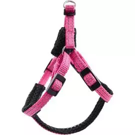 Шлейка Zooexpress Fresh Line капрон и сетка быстросъемная, регулируемая малиновая для собак (20 мм х 50-65 см, Малиновый)