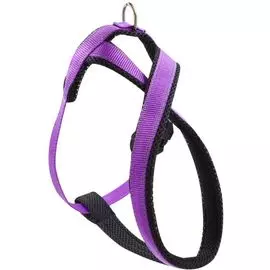 Шлейка Zooexpress Fresh Line капрон и сетка Х-образная, регулируемая сиреневая для собак (10 мм х 26-38 см, Сиреневый)