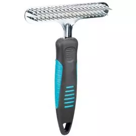 Скребница Trixie двухрядная с частым зубом для животных (15,5 х 11 см)