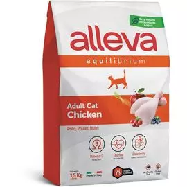 Сухой корм Alleva Equilibrium Chicken Adult Cat с курицей для взрослых кошек (1,5 кг, Курица)