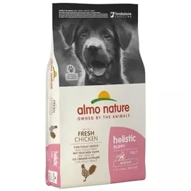 Сухой корм Almo Nature Holistic с курицей для щенков средних пород (12 кг, )