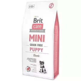 Сухой корм Brit Care Mini GF Puppy Lamb беззерновой для щенков мелких и миниатюрных пород (7 кг, Ягненок)