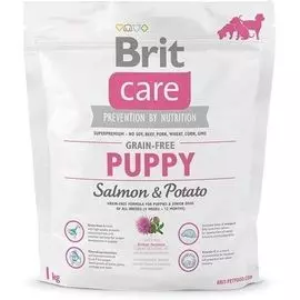 Сухой корм Brit Care Salmon&amp;Potato Puppy с лососем и картофелем беззерновой для щенков (1 кг, Лосось и картофель)