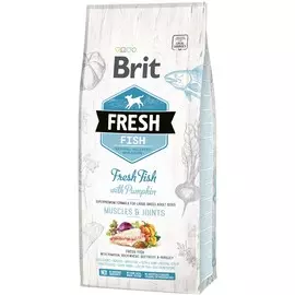 Сухой корм Brit Fresh Adult Large Muscles &amp; Joints для собак крупных пород (2,5 кг, Рыба и тыква)