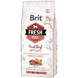 Сухой корм Brit Fresh Puppy Large Bones &amp; Joints для щенков крупных пород (2,5 кг, Говядина с тыквой)