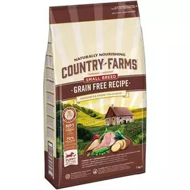Сухой корм Country Farms Беззерновой с высоким содержанием индейки для щенков мелких пород (7 кг, Индейка)