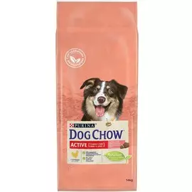 Сухой корм Dog Chow Active для активных собак (14 кг, Курица)