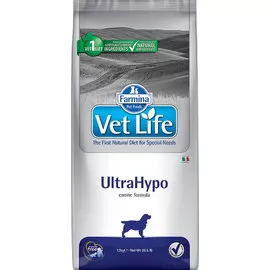 Сухой корм Farmina Vet Life Dog UltraHypo при аллергиях у собак (12 кг, Рис и рыба)
