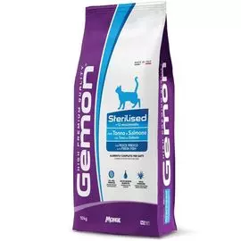 Сухой корм Gemon Cat Sterilized с тунцом и лососем для стерилизованных и кастрированных кошек и котов (10 кг, Тунец и лосось)