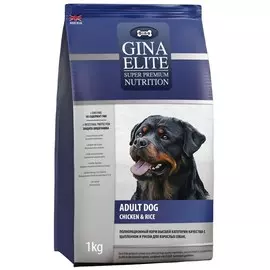 Сухой корм Gina Elite Dog Курица с рисом для собак (8 кг, Курица и рис)